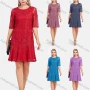 Wholesale Women's Causal Round Neck Half Sleeve Embroidered Lace Short Dress preview