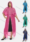 Wholesale Women's Vintage Islamic Muslim Khimar Jellabiya Arabic Dubai Sequin Hooded Kaftan Cloak - Liuhuamall
