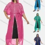 Wholesale Women's Vintage Islamic Muslim Khimar Jellabiya Arabic Dubai Sequin Hooded Kaftan Cloak preview