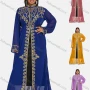 Wholesale Women's Vintage Muslim Khimar Jellabiya Sequin Arabic Dubai Long Sleeve Mock Neck Abaya Cloak With Beit preview