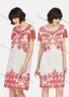 Wholesale Women's Elegant Short Sleeve Embroidered Lace Knee Length Dress - Liuhuamall