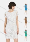 Wholesale Women's Elegant Short Sleeve Embroidery Lace Short Dress - Liuhuamall