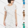 Wholesale Women's Elegant Short Sleeve Embroidery Lace Short Dress preview