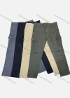 Wholesale Men's Casual Plain Straight Leg Ankle Length Cargo Pants - Liuhuamall