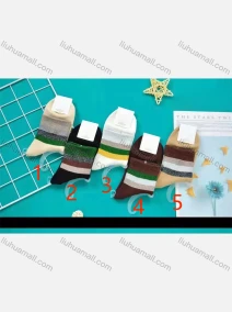 Wholesale Women's Casual Striped Colorblock Cushioned Stocking Medium Crew Socks(Pack Of 10), LIUHUA CLOTHING WHOLESALE
