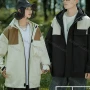 Wholesale Unisex Outdoor Colorblock Contrast Windproof Long Sleeve Flap Pockets Hooded Windbreaker Jacket B1978# preview