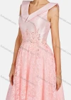 Wholesale Women's Elegant Embroidered Pearl Decor Rhinestone Evening Dress 8492# - Liuhuamall