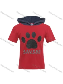 Wholesale Boys Casual Short Sleeve Hoodie, LIUHUA CLOTHING WHOLESALE