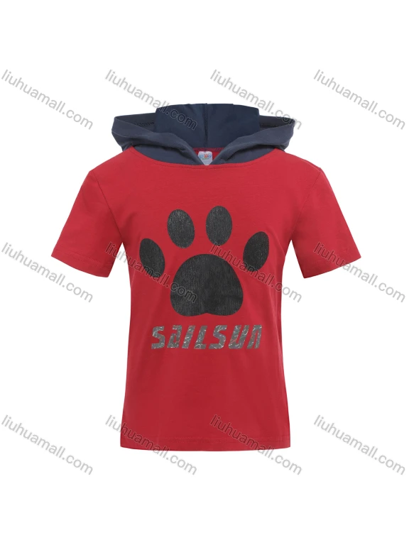 Wholesale Boys Casual Short Sleeve Hoodie