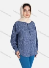 Wholesale Women's Floral Print Regular Fit Patch Pocket Button Down Casual Shirt Without Hijab - Liuhuamall