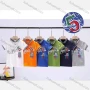 Wholesale Boys Embroidery Letter Graphic Striped Trim Casual Polo Shirt 8839# preview