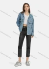 Wholesale Women's Casual Flap Pockets Button Down Lapel Denim Jacket G-F01# - Liuhuamall