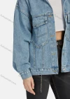 Wholesale Women's Casual Flap Pockets Button Down Lapel Denim Jacket G-F01# - Liuhuamall