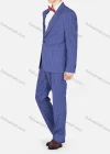 Wholesale Men's Fashion Striped Lapel One Button Pockets Blazer & Pants 2 Piece Sets - Liuhuamall