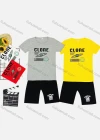 Wholesale Boy's Casual Pattern & Letter Print Round Neck Short Sleeve Tee & Shorts 2 Piece Set - Liuhuamall