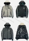 Wholesale Men's Casual Letter Print Striped Long Sleeve Drawstring Zipper Hoodie 51# - Liuhuamall