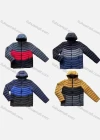 Wholesale Men's Casual Hooded Long Sleeve Zipper Colorblock Puffer Jacket - Liuhuamall