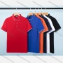 Wholesale Unisex Casual Slim Fit Short Sleeve Striped Trim Button Front Polo Shirts preview