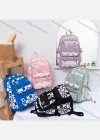 Wholesale Unisex Casual Nylon Plaid Print Backpack For School With Multiple Compartments - Liuhuamall