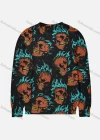 Wholesale Men's Fashion Crew Neck Long Sleeve Funny Skull Pattern Pullover Knit Sweater - Liuhuamall