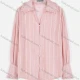 Wholesale Women's Casual Striped Turn-down Neck Pearl Button Down Cuff Shirt Pink Guangzhou Clothing Wholesale Market & Suppliers -LIUHUAMALL