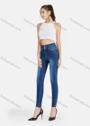 Wholesale Women's Casual Plain Distressed High Waist Skinny Fit Ankle Length Jean - Liuhuamall