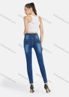 Wholesale Women's Casual Plain Distressed High Waist Skinny Fit Ankle Length Jean - Liuhuamall