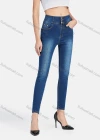 Wholesale Women's Casual Plain Distressed High Waist Skinny Fit Ankle Length Jean - Liuhuamall