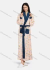 Wholesale Women's Soft Long Sleeve Open Front Cartoon Print Patch Pocket Maxi Lounge Nightgown With Tie Belt - Liuhuamall