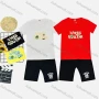 Wholesale Boy's Casual Pattern & Letter Print Round Neck Short Sleeve Tee & Shorts 2 Piece Set preview