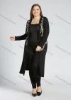Wholesale Women's Plus Size Casual Long Sleeve Open Front Embroidery Cardigan - Liuhuamall