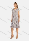 Wholesale Women's Casual Vintage Allover Print Lace Trim Bow Knot Short Sleeve Knee Length Dress y02# - Liuhuamall