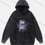 Wholesale Men's Fashion 100%Cotton Graphic Distressed Long Sleeve Hoodie Pullover Sweatshirt SML33# preview