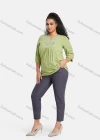 Wholesale Women's Plus Size Casual 3/4 Sleeve Floral Embroidery Plain Blouse - Liuhuamall