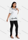 Wholesale Women's Elegant Round Neck Floral Embroidery Short Sleeve T-Shirt - Liuhuamall