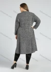 Wholesale Women's Plus Size Elegant Open Front Long Sleeve Floral Embroidery Knit Cardigan - Liuhuamall