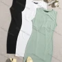 Wholesale Women's Casual Plain Crew Neck Sleeveless High Waist Short Tank Dress preview