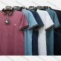 Wholesale Men's Casual Striped Trim Short Sleeve Polo Shirt preview