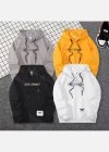 Wholesale Men's Casual Letter Print Drawstring Long Sleeve Kangaroo Pocket Hoodie - Liuhuamall