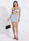 Wholesale Women's Casual Spaghetti Strap Tie Dye Print Crop Cami Top - Liuhuamall