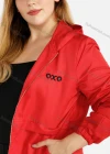 Wholesale Women's Plus Size Plain Long Sleeve Zipper Jacket With Hood - Liuhuamall