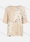 Wholesale Women's Casual Round Neck Half Sleeve Splicing Blouse - Liuhuamall