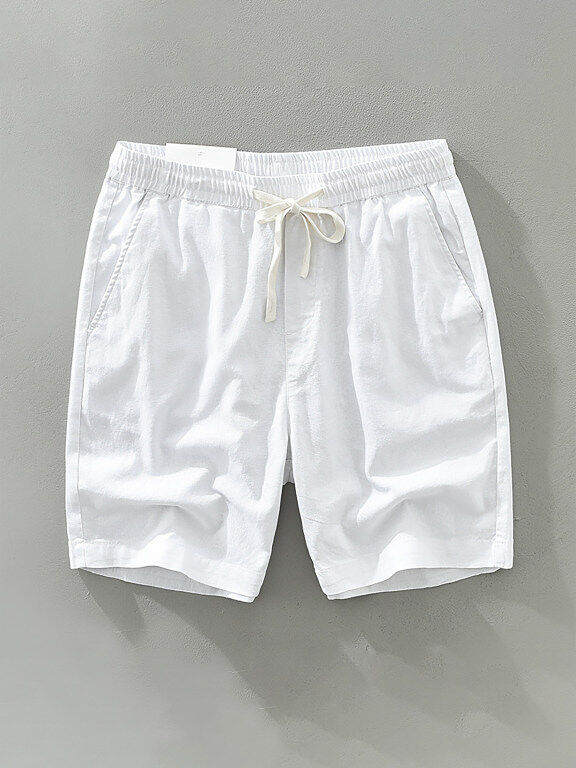 Men's Linen Drawstring Loose Fit Casual Shorts, Clothing Wholesale Market -LIUHUA, MEN, Pants-Trousers