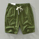 Men's Linen Drawstring Loose Fit Casual Shorts Green Clothing Wholesale Market -LIUHUA