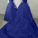 Wholesale Women's Glamorous Sweetheart Cap Sleeeve Sequin Lace Up Back Appliques Floor Length Wedding Dress 2029-1# Medium Blue Clothing Wholesale Market Liuhua