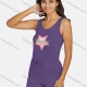 Wholesale Women's Casual Graphic Scoop Neck Drawstring Romper 10# Clothing Wholesale Market Liuhua