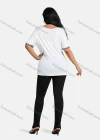 Wholesale Women's Elegant Round Neck Floral Embroidery Short Sleeve T-Shirt - Liuhuamall