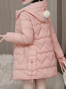 Wholesale Women's Casual Plain Hooded Pockets Zipper Quilted Puffer Coat, LIUHUA CLOTHING WHOLESALE