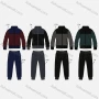 Wholesale Men's Casual Splicing Zipper Long Sleeve Sweatshirts & Drawstring Ankle Length Joggers 2 Piece Set preview