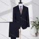 Wholesale Men's Formal Lapel Plain Two Buttons Flap Pockets Blazer Jacket & Pants 2 Piece Suit Set D2655-5# Navy Clothing Wholesale Market Liuhua